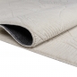 Preview: Schöner weicher Teppich mit Blattmuster in creme