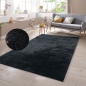 Preview: Teppich Shaggy  Flokati in schwarz