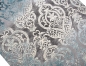 Preview: Designer Teppich Ornament Türkis Grau Cream
