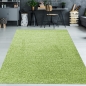 Preview: Shaggy Teppich in Uni Design Grün