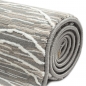 Preview: Recycle Teppich angenehm weich Blätterdesign in creme grau