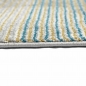 Preview: Teppich Muster gestreift mehrfarbig grau blau gold