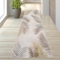 Preview: Designer Teppich Palmzweige creme grau gold