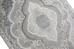 Preview: Designer Teppich Orient in Grau Silber Beige