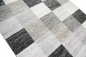 Preview: Teppich Karo Kurzflor in Grau