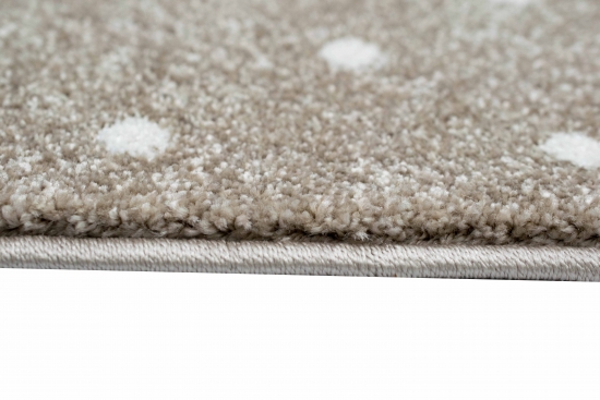 Preview: Kinderzimmer Teppich Herz Regenbogen Creme Beige