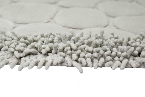 Preview: Badematten Set Steinoptik 2 Teilig Rutschfest & Waschbar Grau