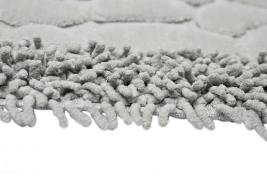 Preview: Badematten Set 2-teilig sandfarben Steinoptik Rutschfest & Waschbar