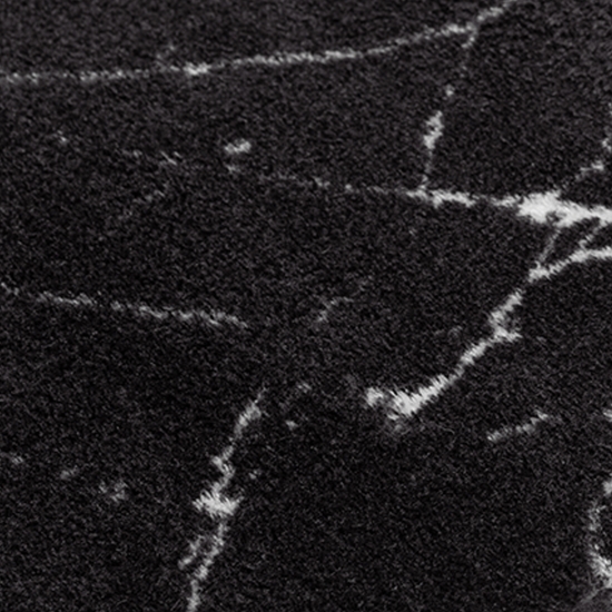 Preview: Marmor Teppich Abstrakt in schwarz