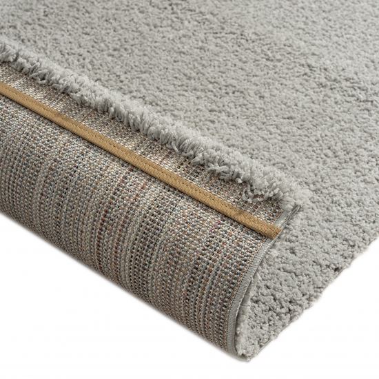 Designerteppich Schlafzimmer einfarbig grau