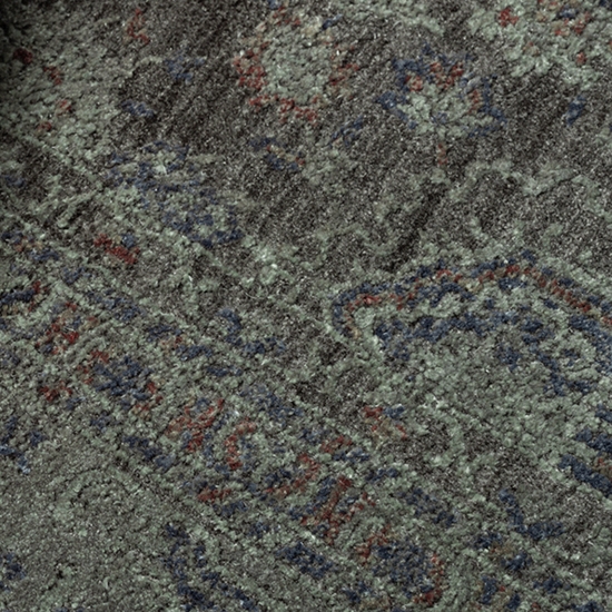 Preview: Teppich Orientalisch Blumen Ornamenten grün blau