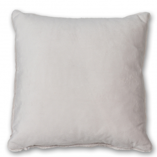 Preview: Flauschiges Kissen mit waschbarem Bezug in beige