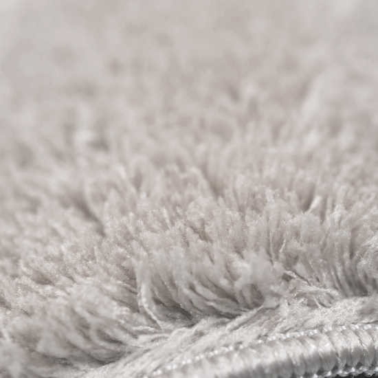 Preview: Designer Teppich mit abgerundeten Ecken – Waschbar – sandfarben