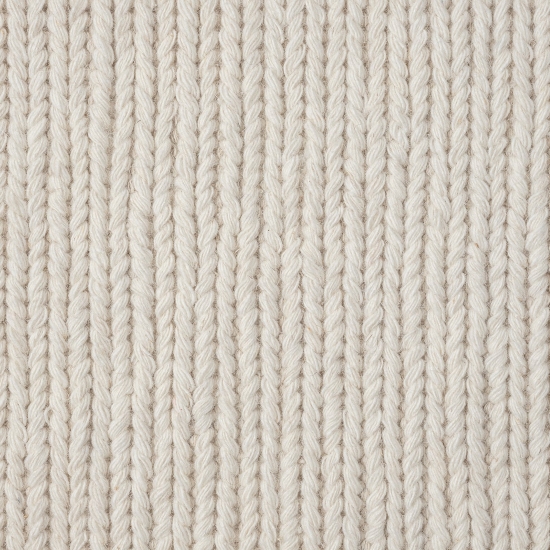 Preview: handgewobener Wollteppich in creme