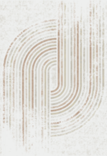 Gestreifter Wohnzimmer-Teppich mit 3d-Effekt in Creme