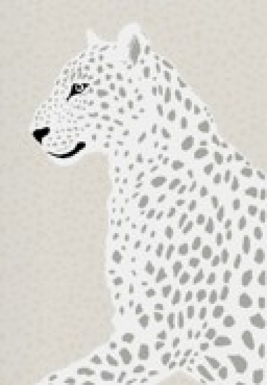 Weicher Kinderzimmer-Teppich mit 3d Leoparden muster in creme grau