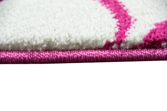 Preview: Kinderteppich Einhorn mit Pink Creme Türkis