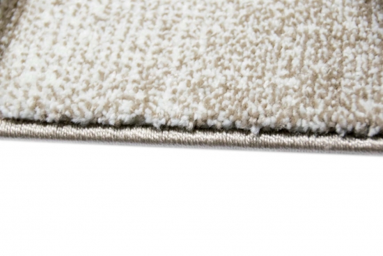 Preview: Designer Teppich mit Konturenschnitt Karo Muster Multi Farben Orange Grün Braun