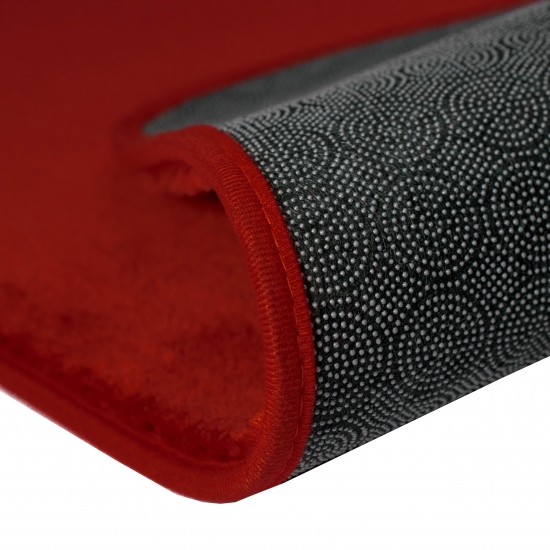 Preview: Badematten Set 2 Teilig  Rot Rutschfest & Waschbar