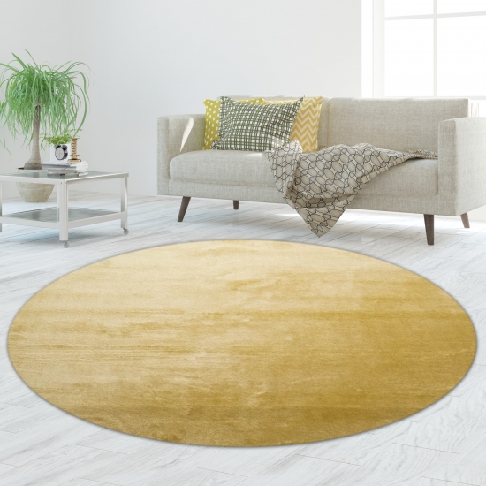 Preview: Shaggy Teppich goldfarben