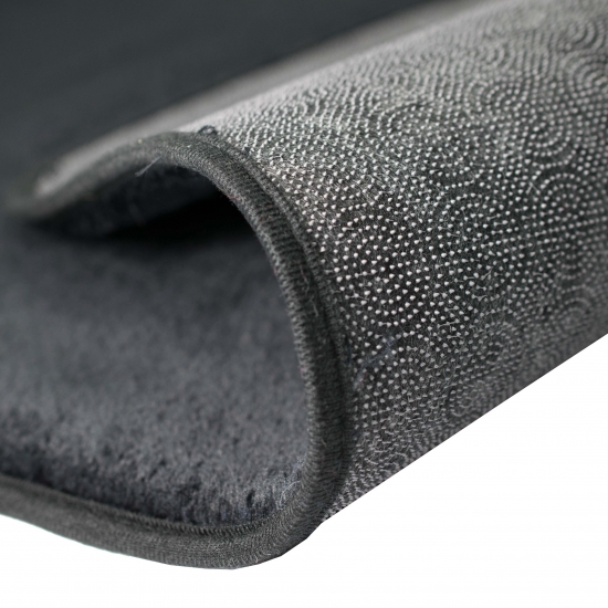 Preview: Badteppich WC Set 2 teilig waschbar in schwarz