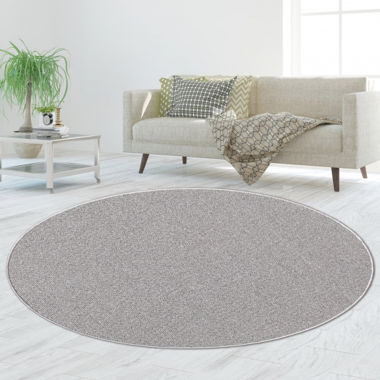 Preview: Teppich mit einfarbigen Design in grau