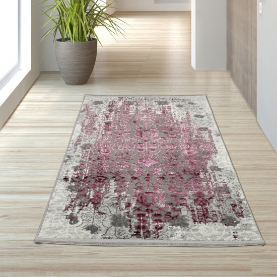 Preview: Wohnzimmerteppich Orient Ornamente in rot