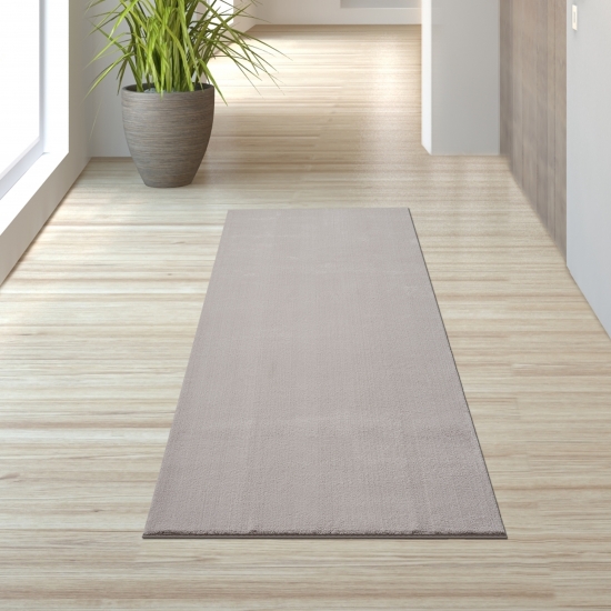 Preview: Flauschiger Teppich in sandfarben