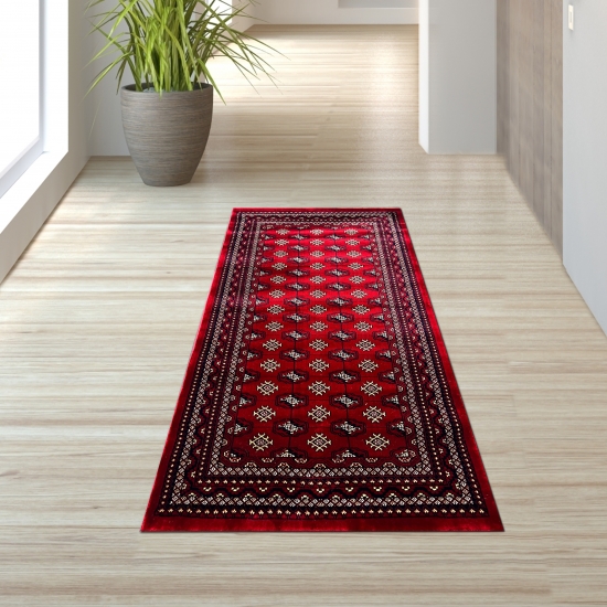 Preview: Teppich mit orientalischen Ornamenten | elegant | in rot