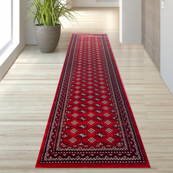 Preview: Teppich mit orientalischen Ornamenten | elegant | in rot