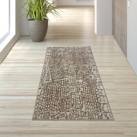 Preview: Designerteppich abstrakt in beige