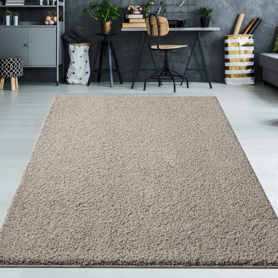 Shaggy Teppich Diele | kuschlig warm & weich | sand
