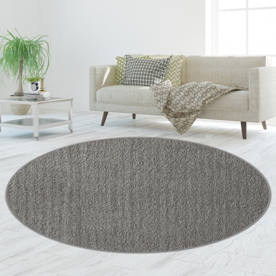 Preview: Klassischer Kuschelteppich warm & kuschelig | in grau