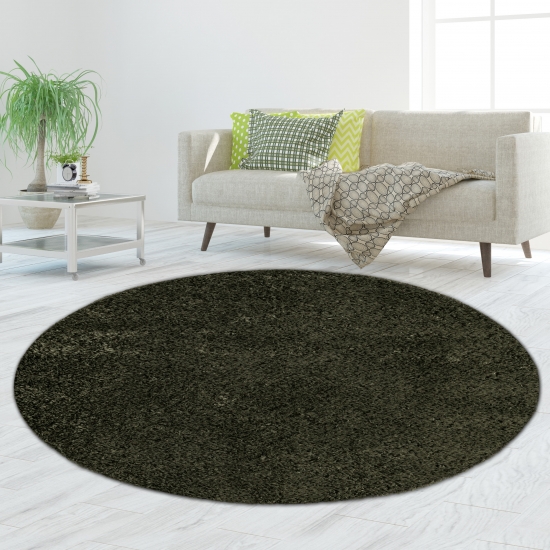 Preview: Recycle Flauschteppich in grün