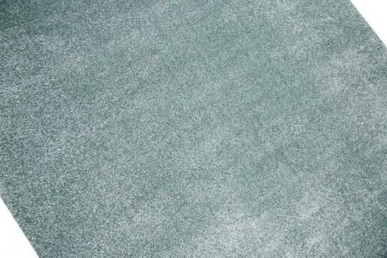 Preview: Designer Teppich Kurzflor uni hellblau meliert eisblau