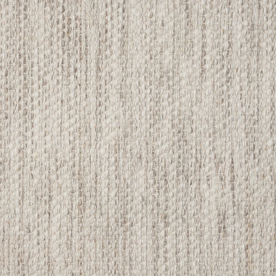Preview: Luxuriöser Wollteppich handgewoben Uni Design in creme-beige