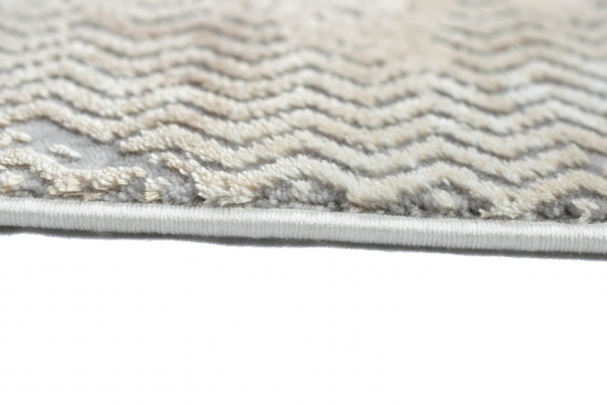 Preview: Teppich abstrakt aus Naturfasern in beige grau creme