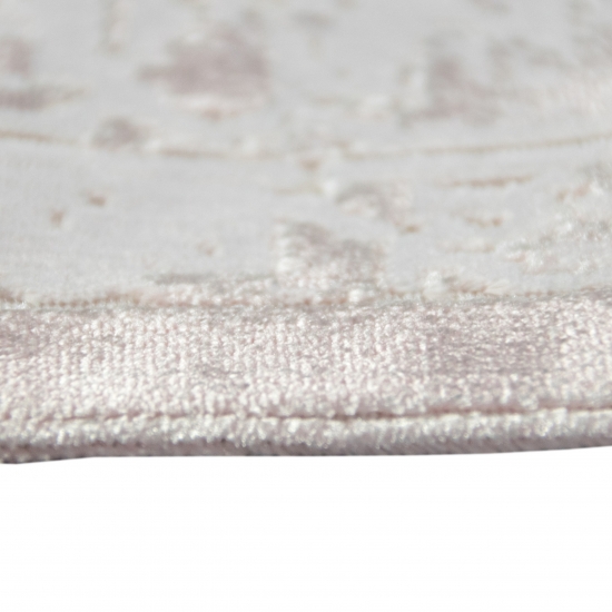 Preview: Teppich mit Fransen in Rosa