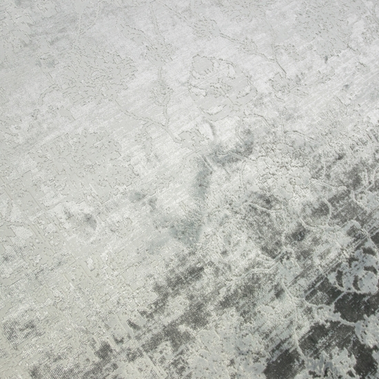 Preview: Teppich mit Fransen in Grau