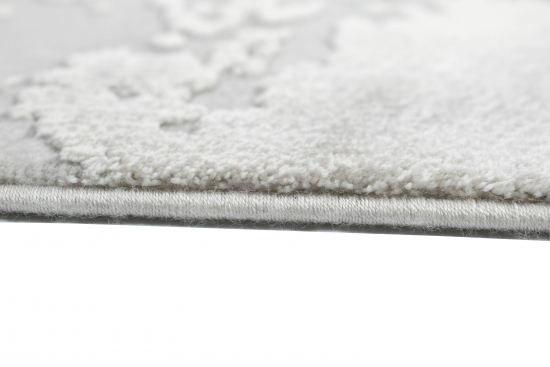 Preview: Teppich abstrakt Marmorteppich in grau