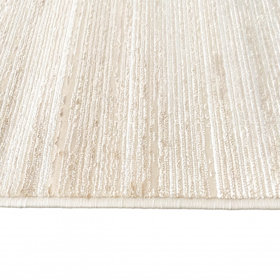 Moderner gestreifter Teppich in beige