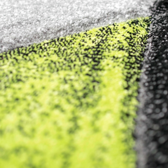 Preview: Teppich modern abstrakt in grün grau schwarz