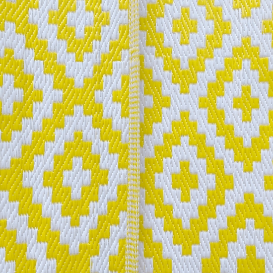 Preview: Innen- und Außenbereich Teppich wendbar in gelb