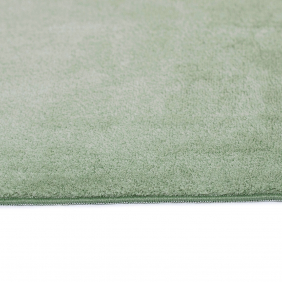 Preview: Designer Badezimmer Teppich – abgerundete Ecken – grün