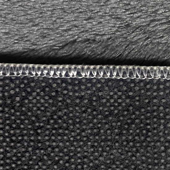 Preview: Designer Badezimmer Teppich mit runden Ecken in anthrazit