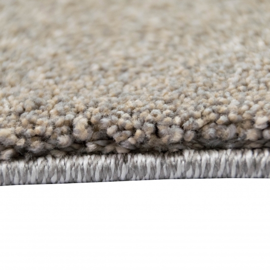 Preview: Teppich Kurzflor Uni Design in Taupe