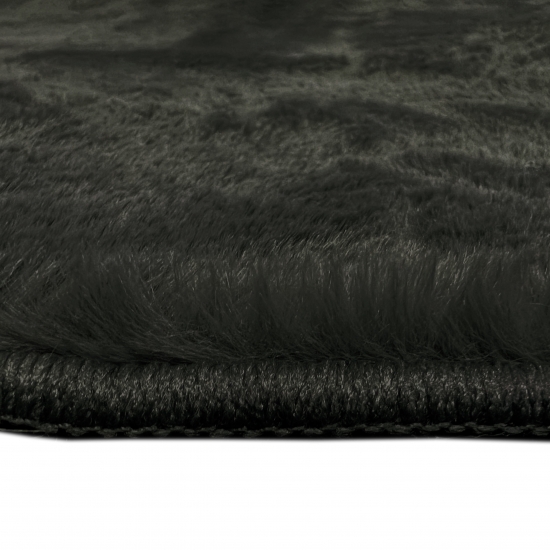 Preview: Klassischer weicher Bad-Teppich schön weich in schwarz
