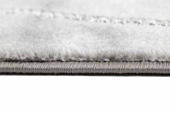 Preview: Teppich Marmor Optik mit Glanzfasern in grau