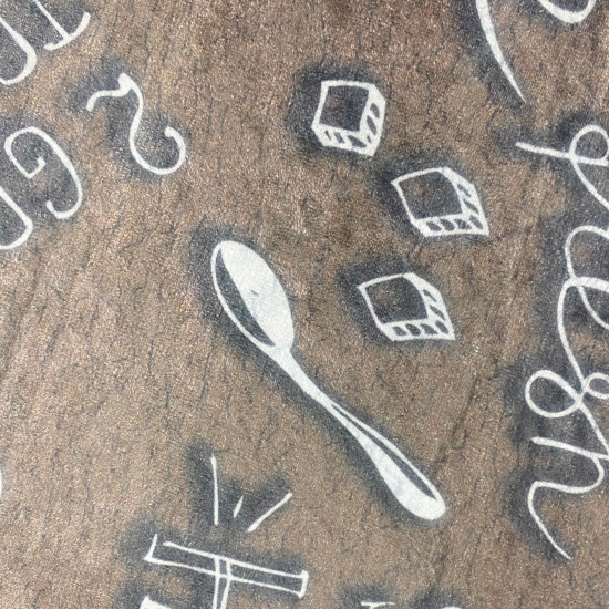 Preview: Waschbarer Küchen-Teppich mit „Coffee“ Schriftzug in weiß