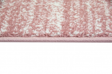 Preview: Designer Teppich Kurzflor Uni Design in Rosa